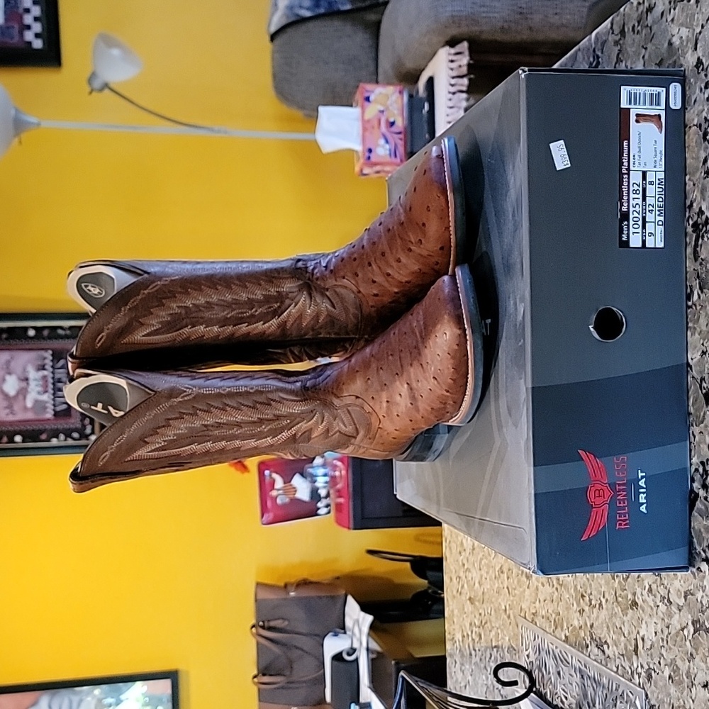 Ariat Relentless Platinum Full Quill Ostrich